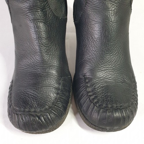 Clarks Kniestiefel schwarz Leder Absatz Größe 4 - Bild 5 von 15