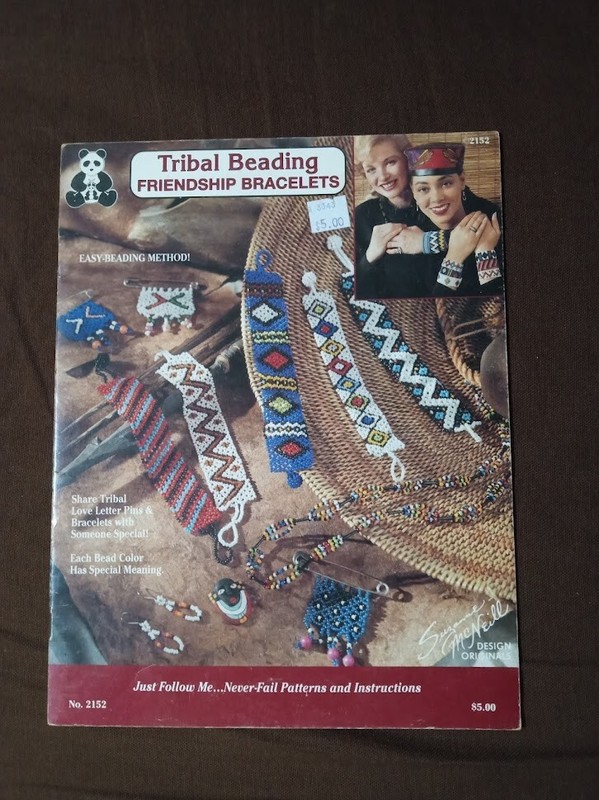 Vtg Rare Design Original Tribal Beading Friendship Bracelets Pattern '90 Bk#2152