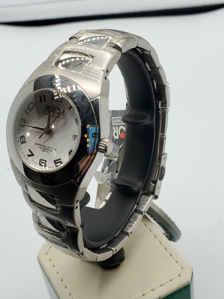 Montre Femme Sector 770 Date - Mouvement Suisse, Cadran Argent, Cristal Saphir, Neuve Avec étiquettes