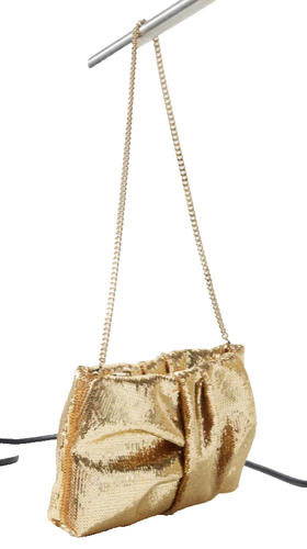 AUTÉNTICO NUEVO CON ETIQUETAS $895 Jimmy Choo Mujer Bonny Lentequin Cadena Prenda para el torso Manija Bolso de Embrague - Imagen 6 de 20