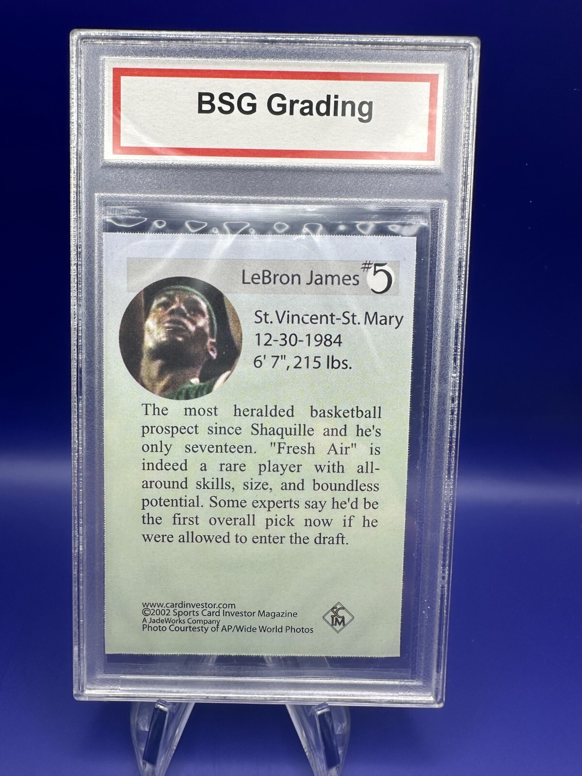 2002 Sports Card Investor Gold 5 LeBron James RC Rookie eBay