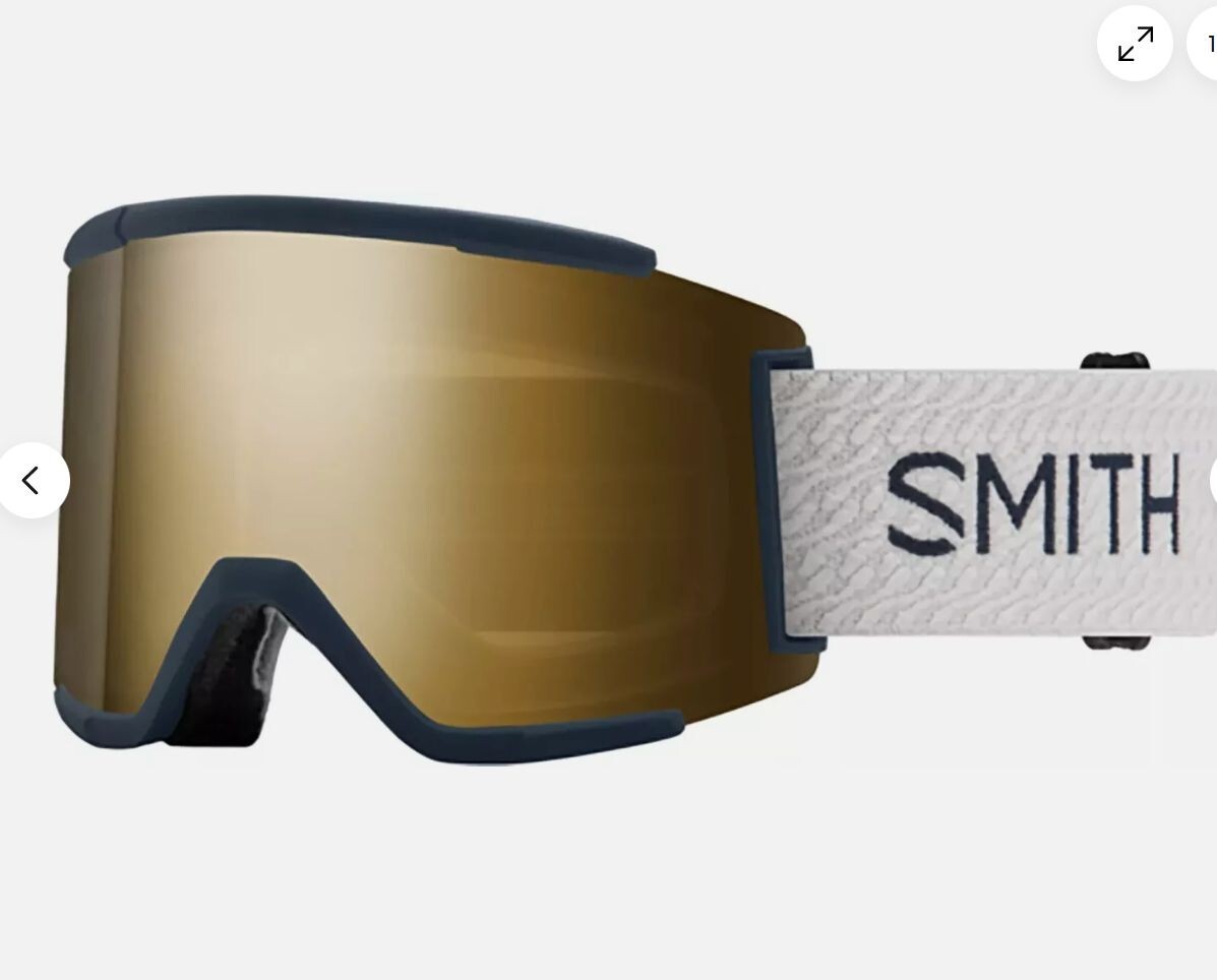 Smith Squad XL Googles Navy/White with ChromaPop Gold and