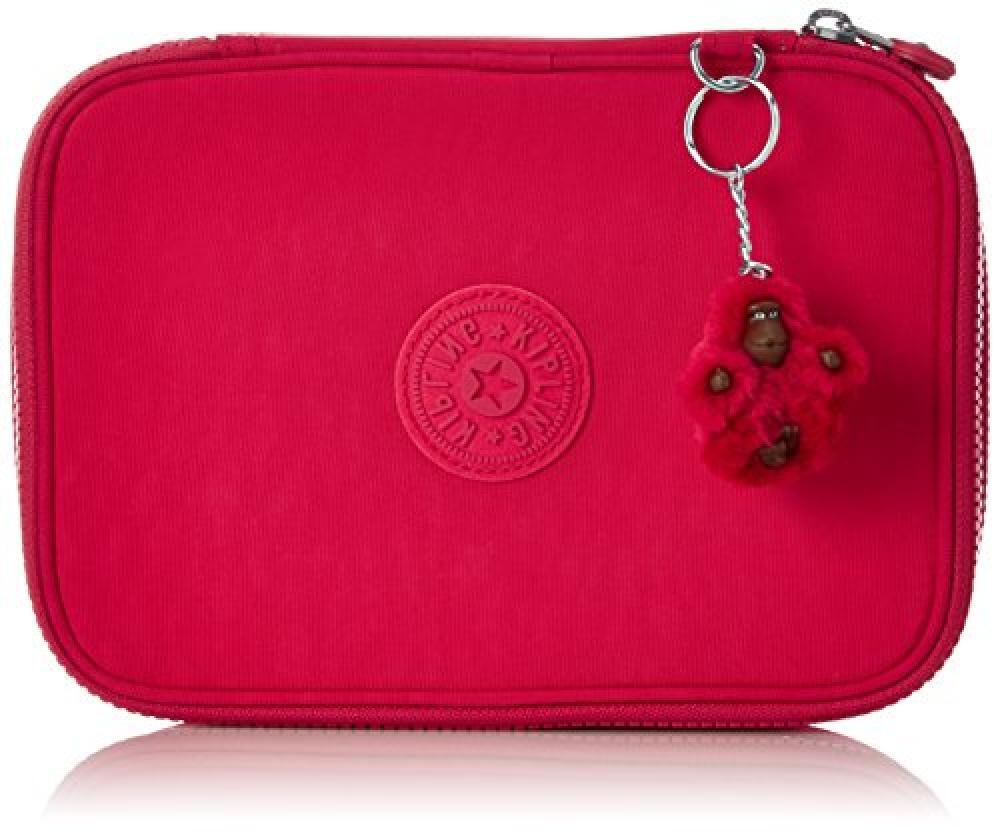 (TG. 25 cm) Kipling 100 Pens Astuccio, 25 cm, Rosa (True Pink), sintetico - NUOV