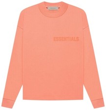 Essentials Fear Of God Coral Long Sleeve T-Shirt Authentic-Medium