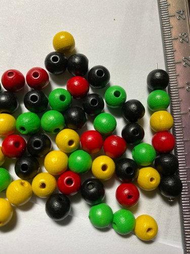 Irie Rasta Red Yellow Green Black Beads - Picture 11 of 86