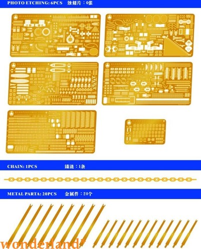 Pièces de mise à niveau chantier naval 1/350 S350003 pour croiseur lourd italien Zara - Photo 2/3