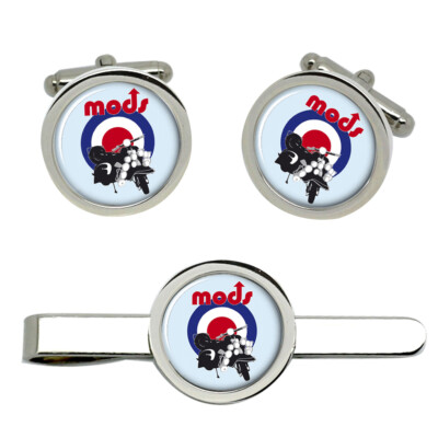 Mods Scooter Manschettenknöpfe Und Krawatte Clip Set