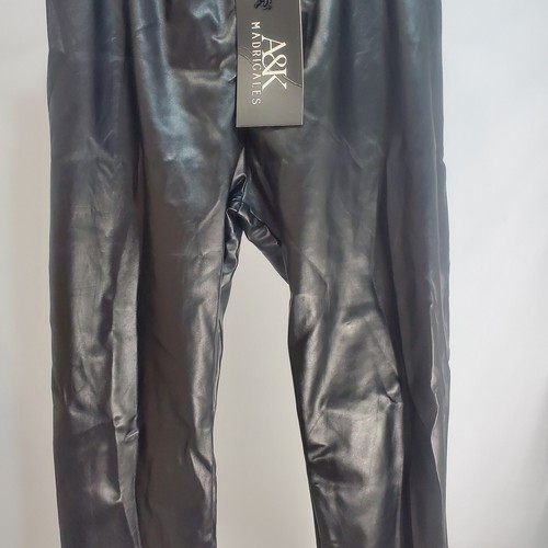 A&K MADRIGALES Woman's Pleather pull on pants. Size 5, 28.5" inseam NWT - Picture 4 of 11