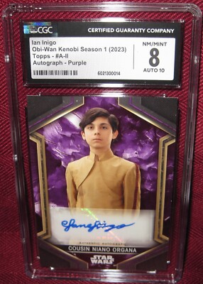2023 STAR WARS OBI-WAN KENOBI AUTOGRAPH #A-II IAN INIGO PURPLE 10/199 ...