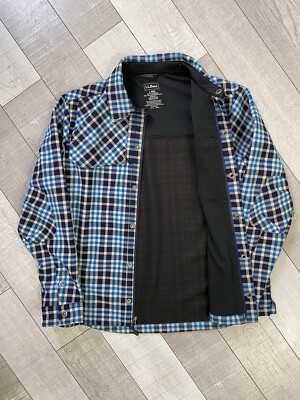 LL Bean Traverse Soft Shell Jacket Mens Sz L Plaid Seth Westcott