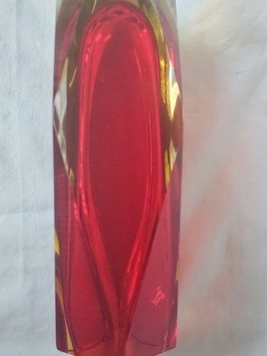 Gorgeous Italian Murano Sommerso red and amber tri-colour vase, (d) - Picture 20 of 20