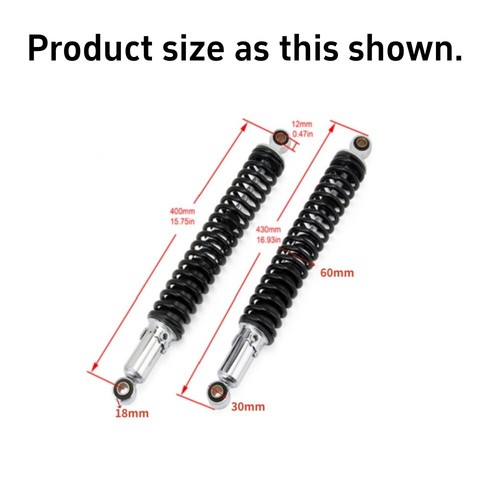 400mm 15.75" Rear Shock Absorbers Suspension For Honda XL185 XL185S XL125S Red - Picture 2 of 12