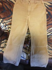 VTG.UNION MADE Pre-owned Carhartt Washed Duck Jeans Usa Made     37x36 NICE