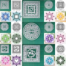 Frame Background Metal Cutting Dies Scrapbooking Crafts Embossing Card Stencils