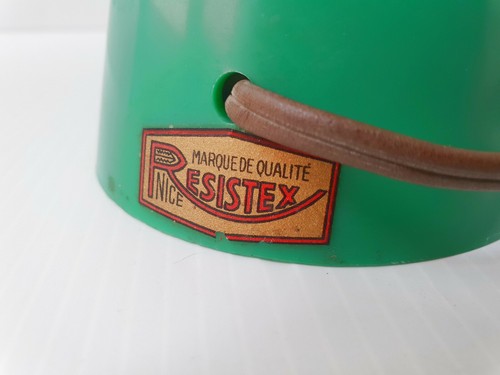 1950 VINTAGE RESISTEX NICE FRANCE PLASTIC ROCKABILLY 50S STEEL TABLE LAMP - Picture 5 of 10