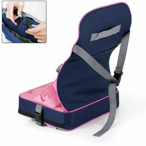 UK Portable Baby Dinning Booster Seat Travel High Chair Toddler Foldable Cushion - Imagen 6 de 16