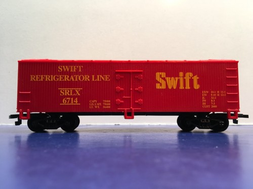 HO Scale “Swift Refrigerator Line” 40' Reefer SRLX 6714 / Industrial W/Box #6 - Imagen 2 de 12