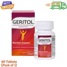 Geritol Vitamins Multivitamin & Mineral Supplement, 40 Tablets (Pack of 1) ...