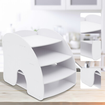 Dokumentenablage PVC Büro Schreibtisch Organizer Briefablage 4 Ablagefächer A4