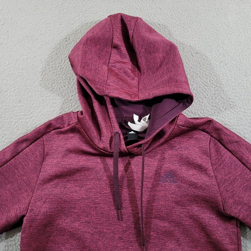 Adidas Hoodie Womens Small Purple Climawarm Pullover Sweatshirt Sportswear - Picture 3 of 11