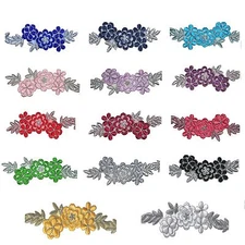 Unotrim 1.75" Gray Turquoise Orange Green Burgundy Pink Embroidered Lace By Yard