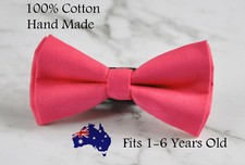 Boy Kids Baby 100 Cotton Hot Pink Bow Tie Bowtie Party Wedding 1-6 Years Old
