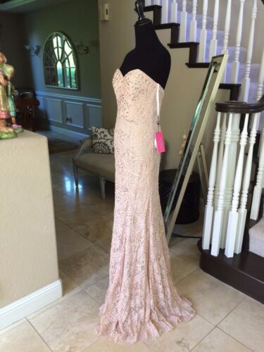$440 NWT JVN BY JOVANI PROM/PAGEANT/FORMAL/WEDDING DRESS/GOWN #29349 SIZE 4 - Picture 3 of 9