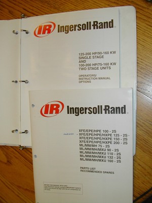 Ingersoll Rand OPERATION PARTS MAINTENANCE MANUAL AIR COMPRESSOR 100 200 CFM IR EBay