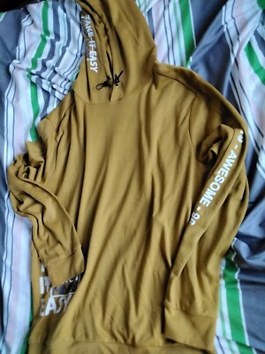 Hoody von MUCH MORE Gr. Xl. Gelb Ocker Kapuze Pulli