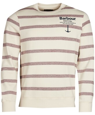  RARE!  $129 Barbour Sweatshirt Crew LIMITED EDITION Nautical Mens Small  NWT