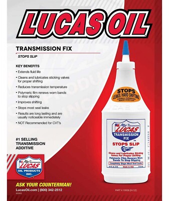 4 PACK Lucas Oil 10009 Transmission Fix 24 Ounce - Stops