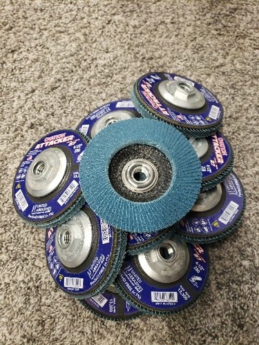 Flap Disc United Abrasives 76319 Type27 4-1/2x5/8-11 Ovation Attacker Z80 Pk 10 - Picture 2 of 2