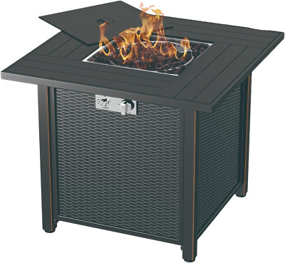 30'' Propane Fire Pit Table - 50,000 BTU Outdoor Gas Fire Pit for Patio & Garden