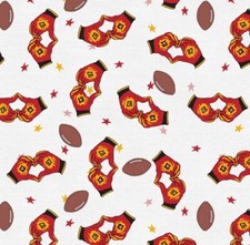 Kansas City Chiefs, Heart Hands, NFL, Football Fabric Cotton 1yd BTY FAST SHIP