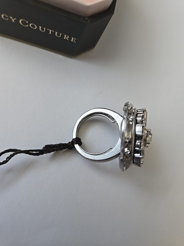 Juicy Couture Ring silberfarben verstellbar Strass Größe 6 + NEU mit Etikett - Bild 6 von 7