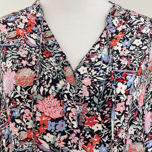 Sportscraft Womens Long Sleeve Peplum Blouse Tassel Floral Multicolor Size 12 - Picture 4 of 11
