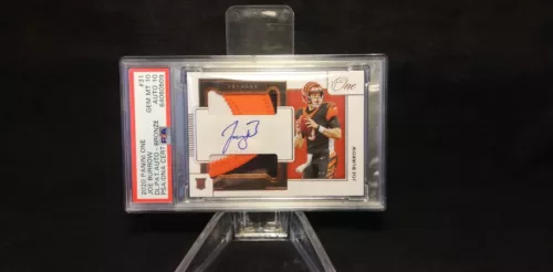 ⚡⚡PSA 10 / 10⚡⚡  2020 PANINI ONE JOE BURROW #31 DUAL PATCH AUTO BRONZE 01/25 RC