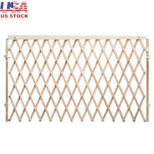 Expansion Walk-Thru Room Divider Baby Gate Natural Wood Opens in Both Directions