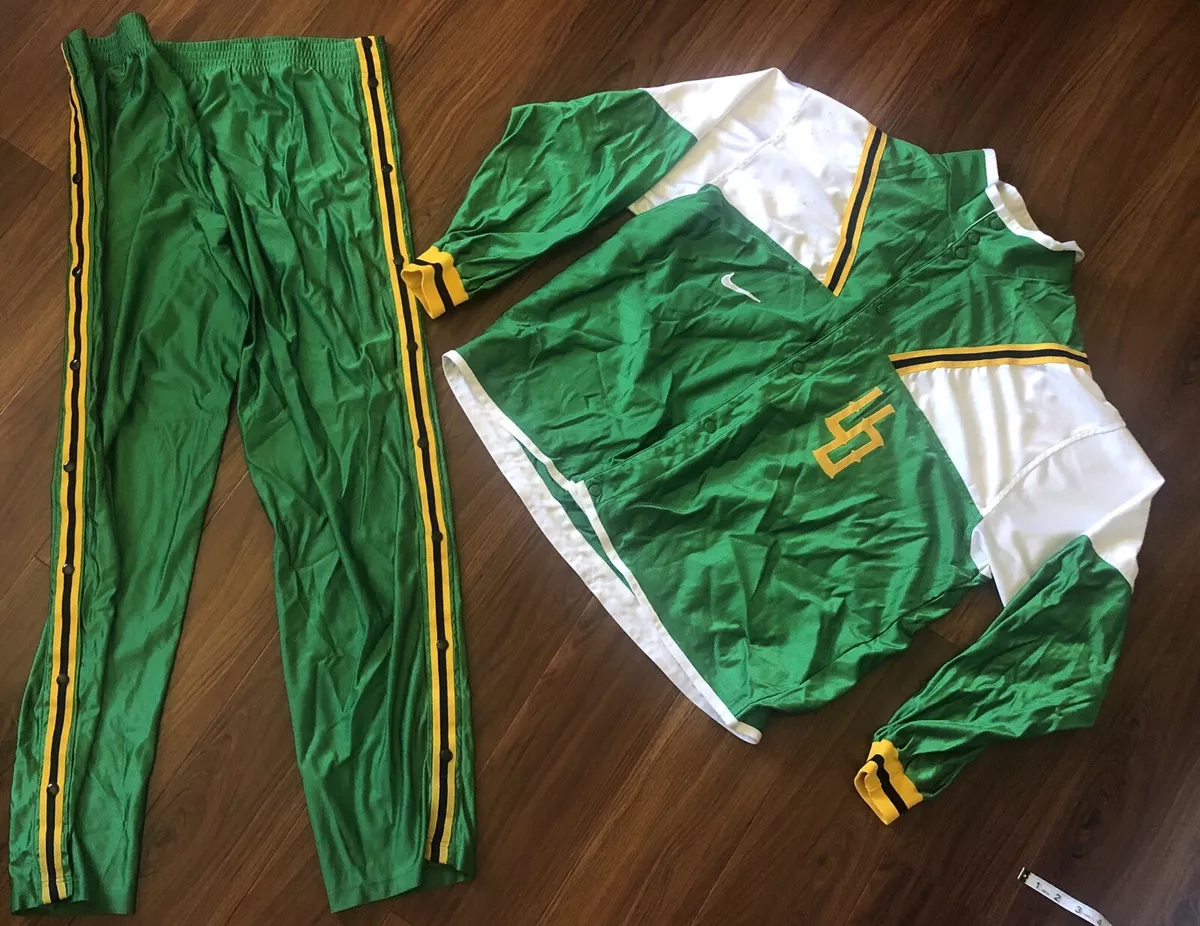 VINTAGE NIKE OREGON DUCKS MENS XL BASKETBALL WARM UP PANTS & JACKET Size XL  VTG