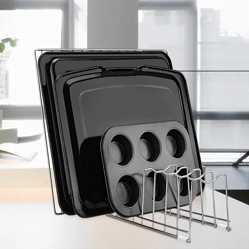 Pot Lid Organizer Pot And Pan Lid Holder Kitchen Pot Lid Rack Organization Tool - Picture 5 of 7