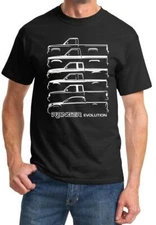 1983-2019 Ford Ranger Pickup Truck Evolution Classic Outline Tshirt NEW