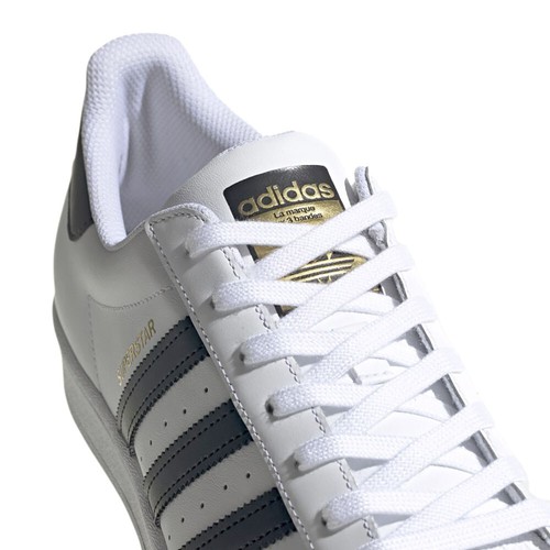 Adidas Superstar Uomo 41 42 42 2/3 43 44 45 Bianco nero scarpe sneakers EG4958 - Imagen 11 de 12