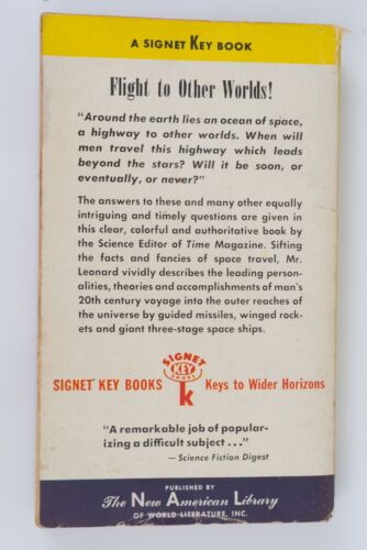 FLIGHT INTO SPACE SIGNET KEY KS317 1ST PRINTING 1954 PAPERBACK - Picture 3 of 5