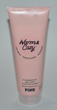 1 NEW VICTORIAS SECRET PINK WARM  COZY SCENTED LOTION BODY CREAM 8 OZ LARGE