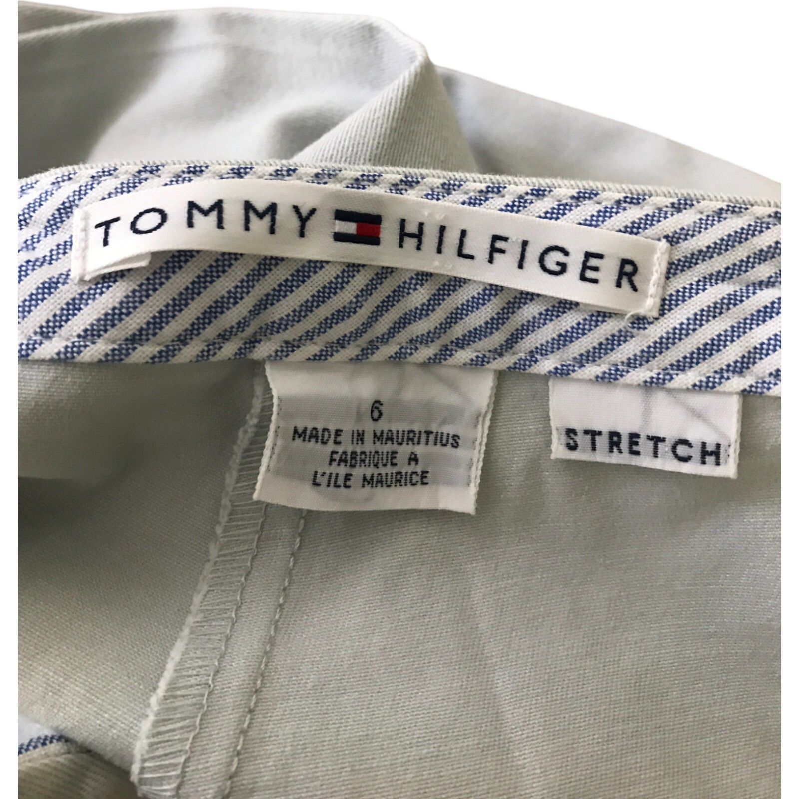 Tommy Hilfiger Chino Pants WomensSize 6 Beige Stretch Flat Front Slash Pockets image 4