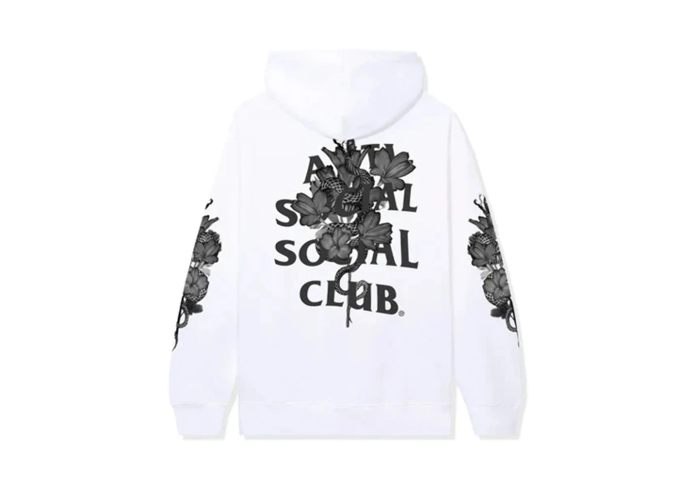A BATHING APE (BAPE) Felpa con cappuccio Anti Social Social Club Hokkaido 3M bianca