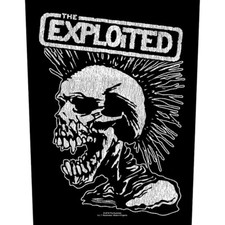 Image of THE EXPLOITED BACK PATCH : VINTAGE SKULL : album Official Licenced Merch gift