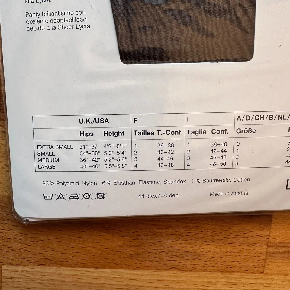 Medias Wolford Neonglanz transparentes brillantes en Coca (Marrón) Talla S Foto 3 de 4