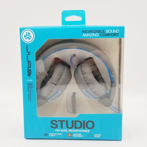 JLab Audio Stereo Headphones (Gray/Blue) Brand New in Box - Picture 3 of 4