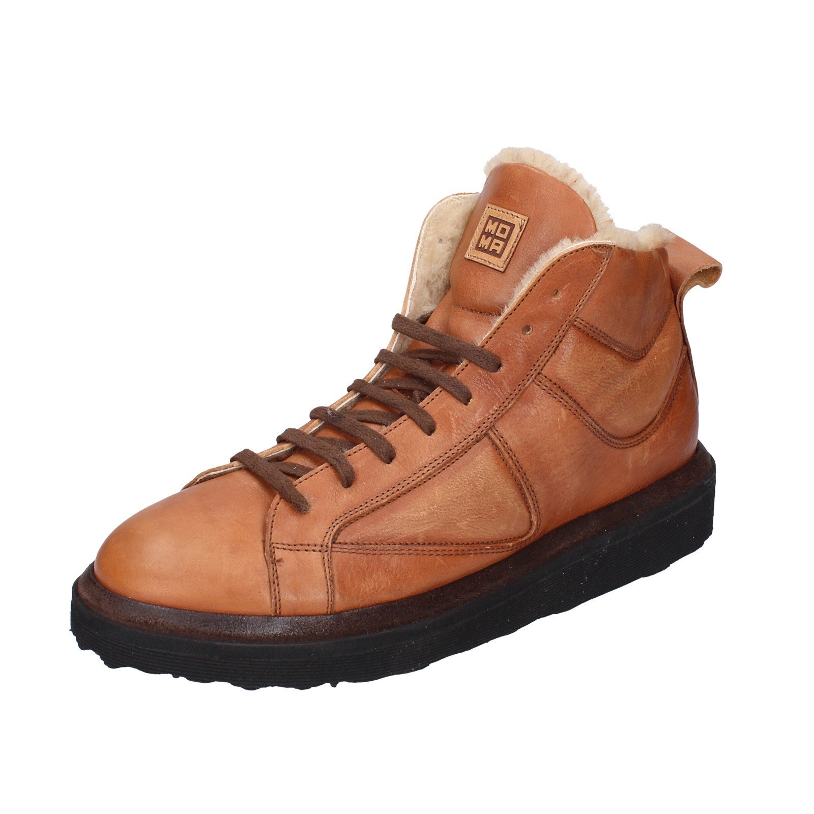 Zapatos Hombre MOMA 42 Ue Botines Marrón Piel EX620-42